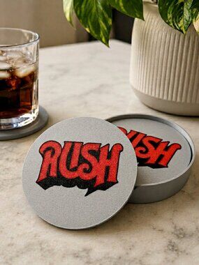 Rush 3D Printed Coasters Set – Rock Band Drink Coasters